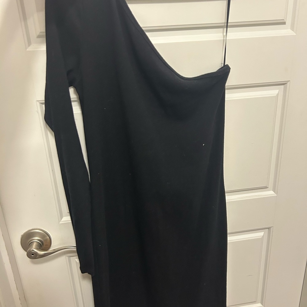 Old Navy Black One-Shoulder Dress